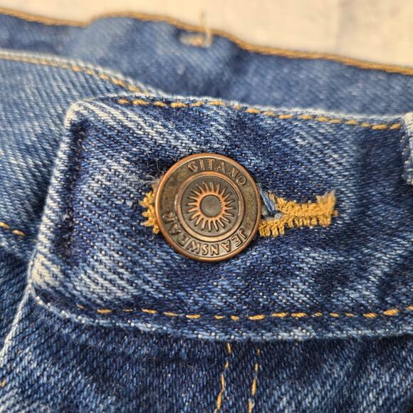 Vintage Gitano Women's Mom Jeans 100% Cotton Dark Wash Preppy Tapered 8 Petite - Picture 4 of 12